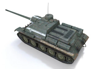 su-100 - 22 - soviet tank destroyer 3D Model