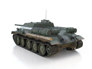 su-100 - 22 - soviet tank destroyer 3D Model