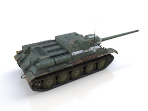 su-100 - 22 - soviet tank destroyer 3D Модель