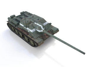 su-100 - 22 - soviet tank destroyer 3D Model
