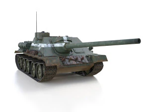 su-100 - 22 - soviet tank destroyer 3D Model