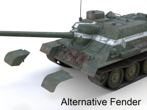 su-100 - 22 - soviet tank destroyer 3D Model