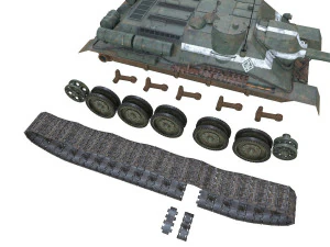 su-100 - 22 - soviet tank destroyer 3D Model
