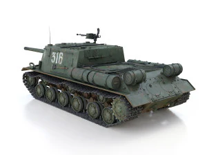 isu-122 - 316 - soviet heavy self-propelled 3D Model