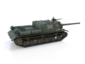isu-122 - 316 - soviet heavy self-propelled 3D-Modell