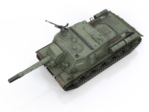 isu-152 - 319 - soviet heavy self-propelled Modelo 3D
