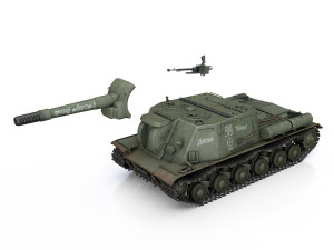 isu-152 - 319 - soviet heavy self-propelled Modelo 3D