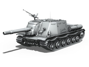 isu-152 - 319 - soviet heavy self-propelled Modelo 3D