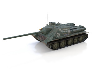 su-100 - 23 - soviet tank destroyer 3D Model