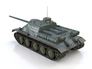 su-100 - 23 - soviet tank destroyer 3D Model