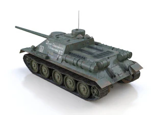 su-100 - 23 - soviet tank destroyer 3D Model