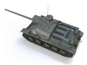su-100 - 23 - soviet tank destroyer 3D Model