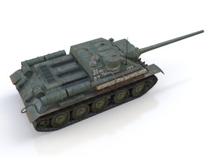 su-100 - 23 - soviet tank destroyer 3D Model