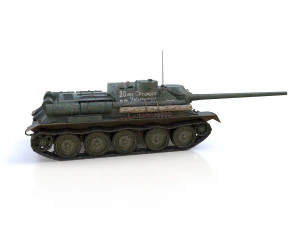su-100 - 23 - soviet tank destroyer 3D Model
