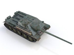 su-100 - 23 - soviet tank destroyer 3D Model