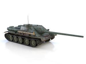 su-100 - 23 - soviet tank destroyer 3D Model