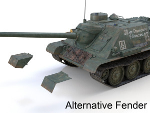 su-100 - 23 - soviet tank destroyer 3D Model