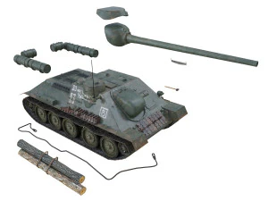 su-100 - 23 - soviet tank destroyer 3D Model