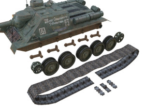 su-100 - 23 - soviet tank destroyer 3D Model