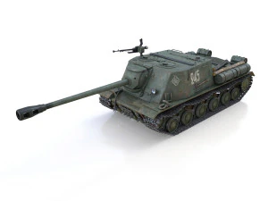 isu-122s - 245 - soviet assault 3D Model