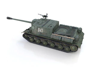 isu-122s - 245 - soviet assault 3D Model
