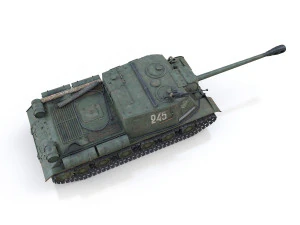 isu-122s - 245 - soviet assault 3D Model