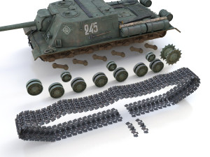 isu-122s - 245 - soviet assault 3Dモデル