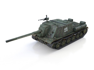 isu-122 - 3338 - soviet heavy self-propelled 3D-Modell