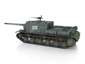 isu-122 - 3338 - soviet heavy self-propelled 3D-Modell