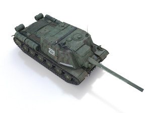 isu-122 - 3338 - soviet heavy self-propelled 3D-Modell