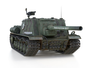 isu-122 - 3338 - soviet heavy self-propelled 3D-Modell