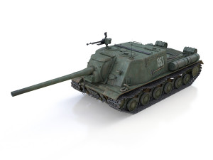 isu-122 - 1963 - soviet heavy self-propelled 3D Model