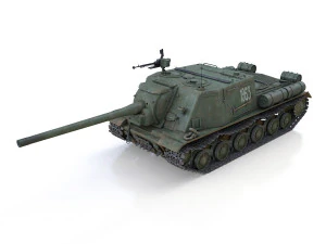 isu-122 - 1963 - soviet heavy self-propelled 3D Model