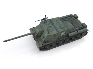 isu-122 - 1963 - soviet heavy self-propelled 3D Model