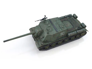 isu-122 - 1963 - soviet heavy self-propelled 3D Model