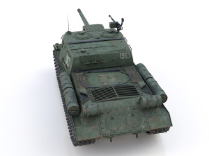 isu-122 - 1963 - soviet heavy self-propelled 3D Model