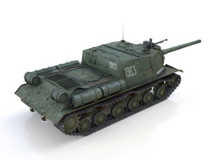 isu-122 - 1963 - soviet heavy self-propelled 3D Model