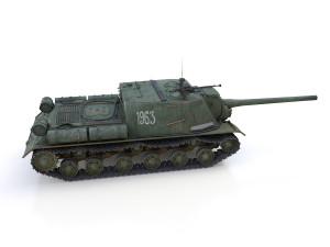 isu-122 - 1963 - soviet heavy self-propelled 3D Model