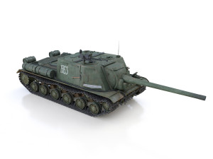 isu-122 - 1963 - soviet heavy self-propelled 3D Model