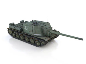 isu-122 - 1963 - soviet heavy self-propelled 3D Model