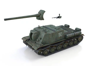 isu-122 - 1963 - soviet heavy self-propelled 3D Model