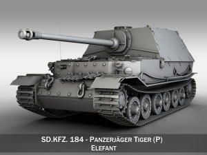 sdkfz 184 panzerjaeger tiger p elefant 3D Model