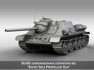 su-85 - soviet self-propelled Modello 3D