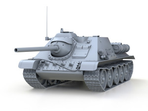su-85 - soviet self-propelled 3D मॉडल