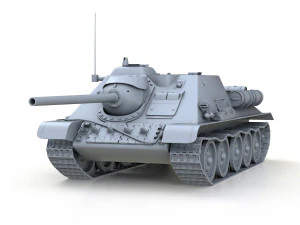 su-85 - soviet self-propelled 3D Model