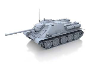 su-85 - soviet self-propelled 3D मॉडल