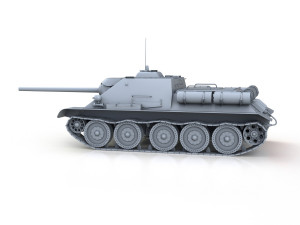 su-85 - soviet self-propelled 3D मॉडल