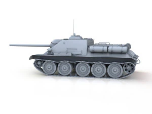 su-85 - soviet self-propelled 3D Model