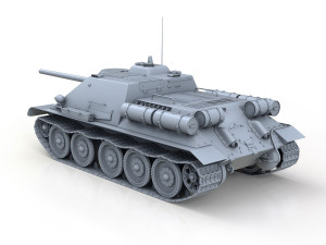su-85 - soviet self-propelled 3D मॉडल