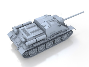 su-85 - soviet self-propelled 3D मॉडल